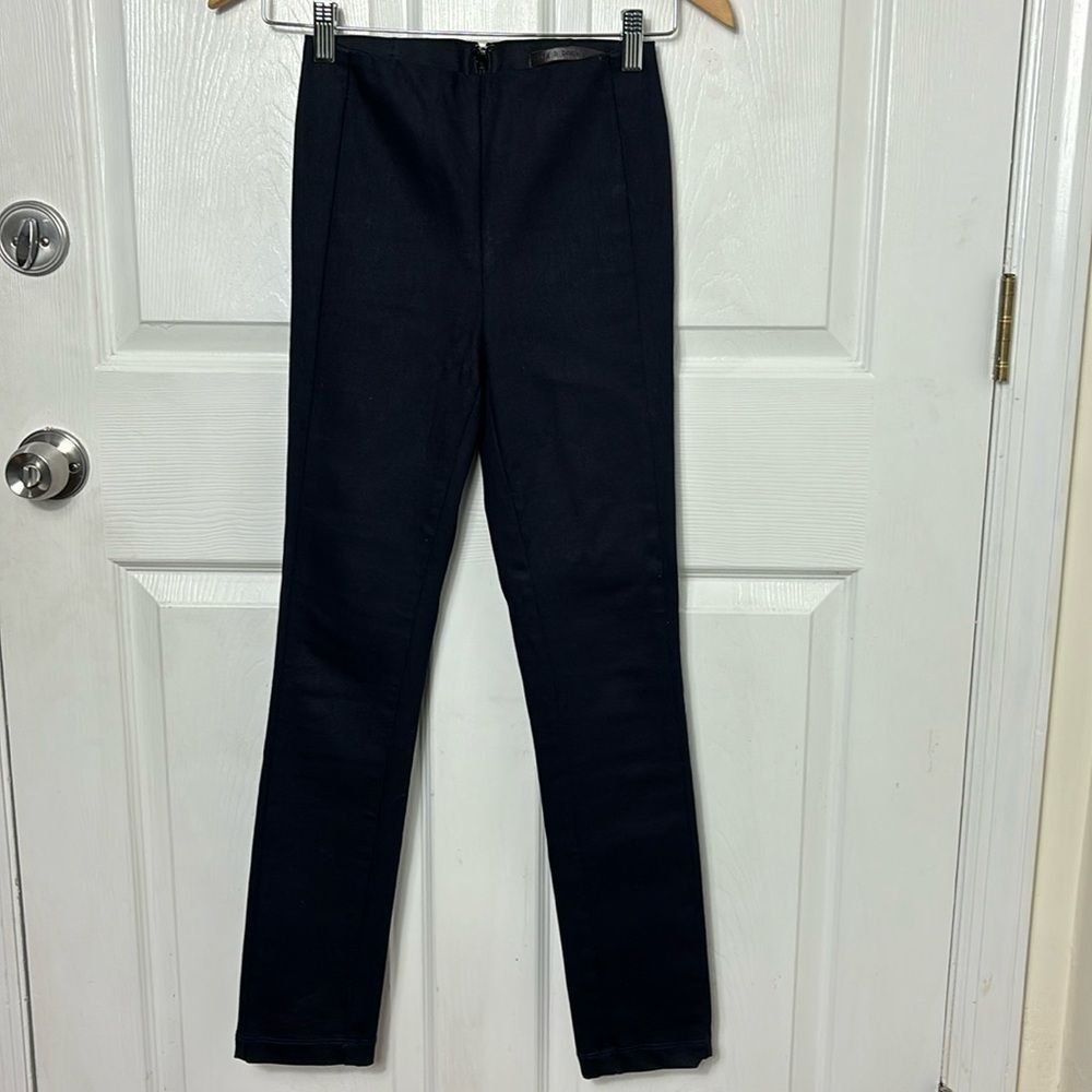 Rag & Bone mid rise skinny indigo blue dress pants zipper back size 2 Career